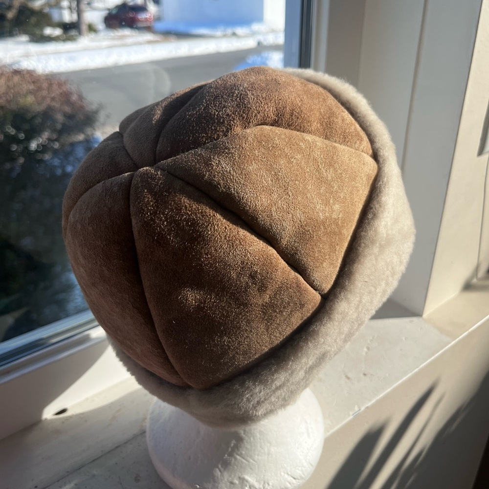 Tan Shearling Hat - image 2